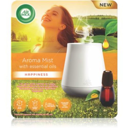 Air wick aroma mist happiness aroma difuzor cu rezervã + baterie