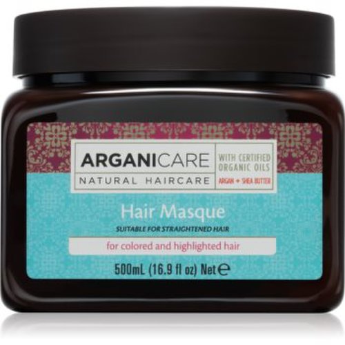 Arganicare argan oil & shea butter hair masque mască de hidratare profundă pentru păr vopsit