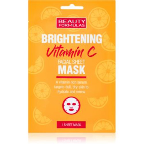 Beauty formulas vitamin c mască textilă iluminatoare cu vitamina c