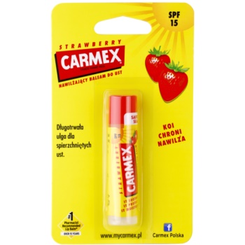 Carmex strawberry balsam pentru buze cu efect hidratant spf 15