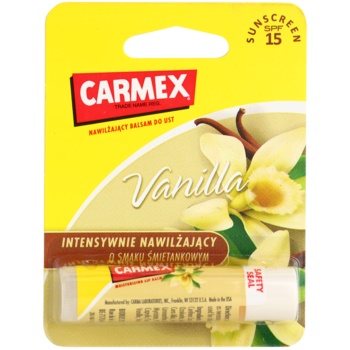 Carmex vanilla balsam pentru buze cu efect hidratant spf 15