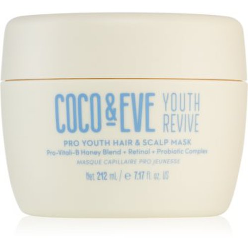 Coco & eve youth revive pro youth hair & scalp mask mască revitalizantă pentru păr, cu efect anti-îmbătrânire