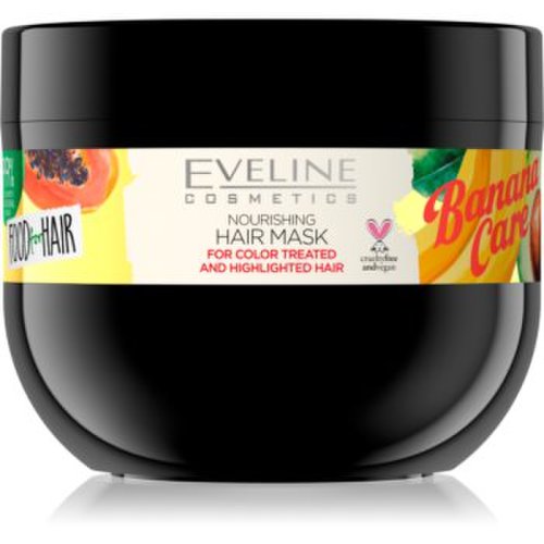 Eveline cosmetics food for hair banana masca de par hranitoare pentru par vopsit sau suvitat