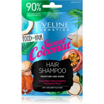 Eveline cosmetics food for hair sweet coconut sampon hidratant pentru par uscat