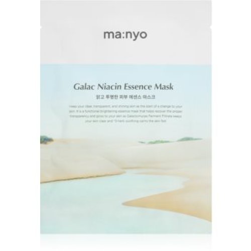 Ma:nyo galac niacin essence mască textilă iluminatoare cu efect de hidratare