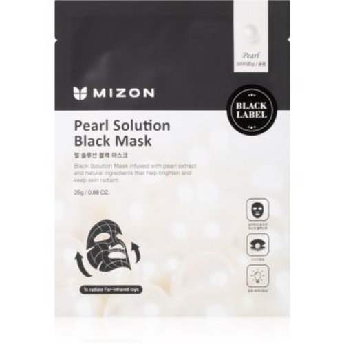 Mizon black solution pearl mască textilă iluminatoare