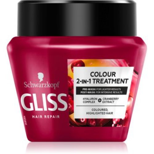 Schwarzkopf gliss colour 2-in-treatment masca pentru regenerare pentru păr vopsit