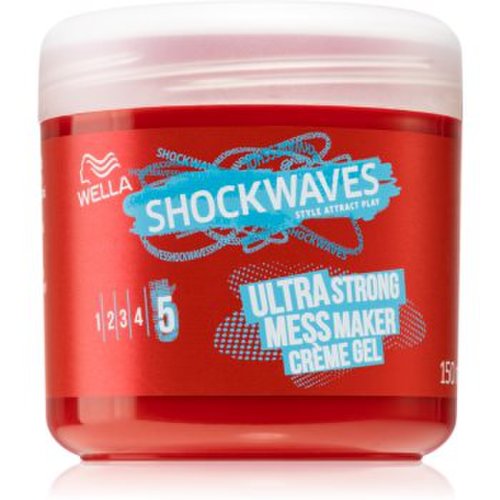 Wella shockwaves ultra strong mess maker crema gel pentru păr