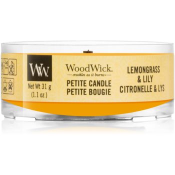 Woodwick lemongrass & lily lumânare votiv cu fitil din lemn
