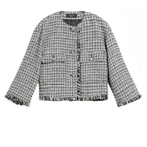 Basco tweed-effect fabric jacket 40