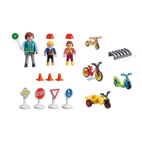 Playmobil City-life children with crossing guard