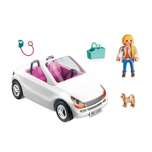 Playmobil Convertible with woman and puppy