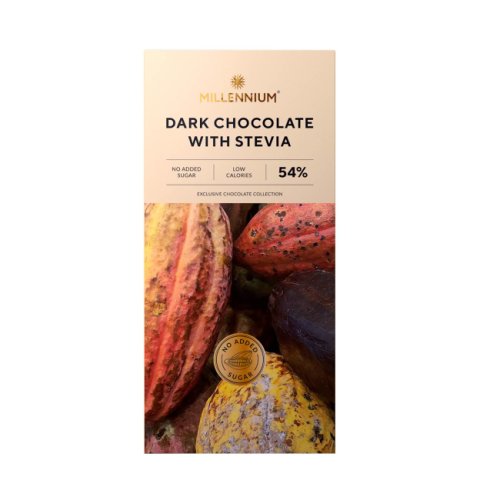 Dark chocolate with stevia 54% 100gr