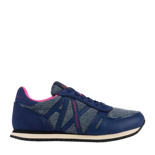 Micro suede and denim sneakers 38