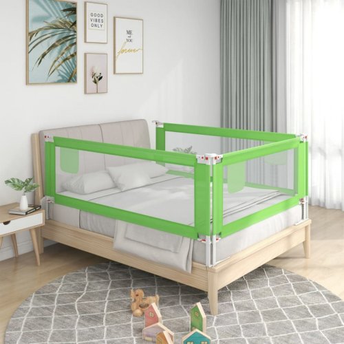 Casa Practica Balustradă de protecție pat copii, verde, 100x25 cm, textil