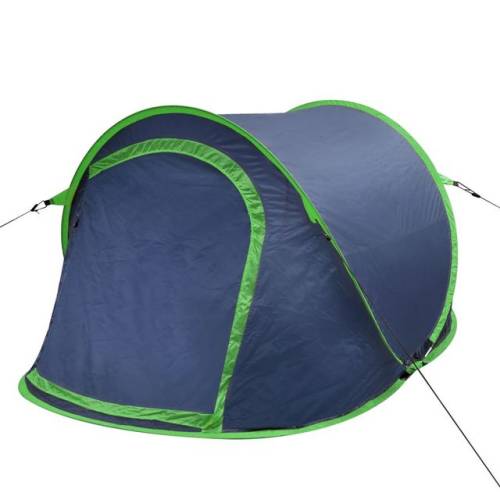 Cort pentru camping, 2 persoane, bleumarin / verde