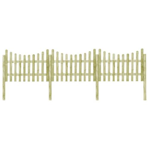 Gard de grădină cu 4 stâlpi 510x120 cm lemn de pin tratat fsc