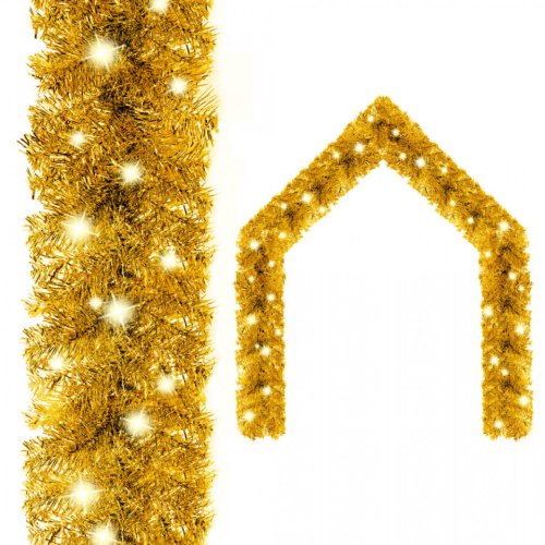 Ghirlandă de crăciun cu lumini led, auriu, 20 m