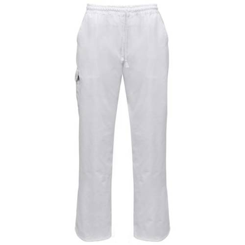 Pantaloni bucătar, talie extensibilă, mărimea xxl, alb, 2 buc.