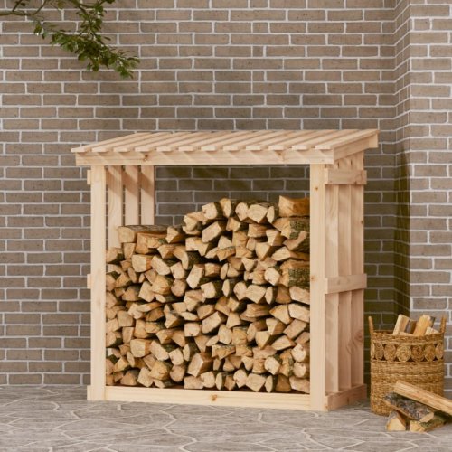 Rastel pentru lemne de foc, 108x64,5x109 cm, lemn masiv pin
