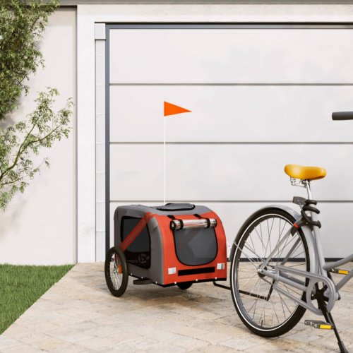 Casa Practica Remorcă de bicicletă câini portocaliu&negru textil oxford&fier