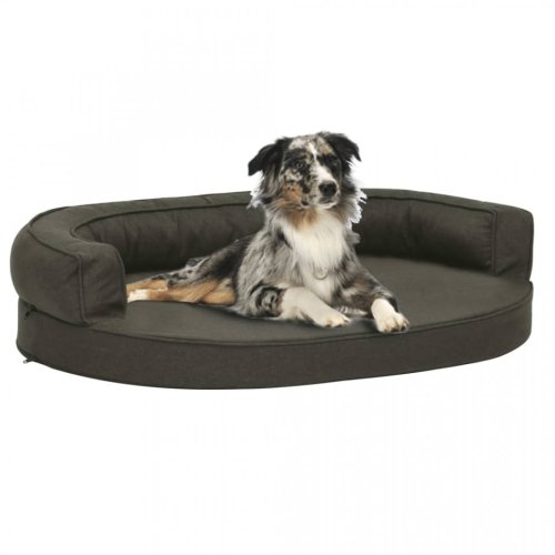 Saltea ergonomică pat de câini, 90x64 cm, gri închis, aspect in