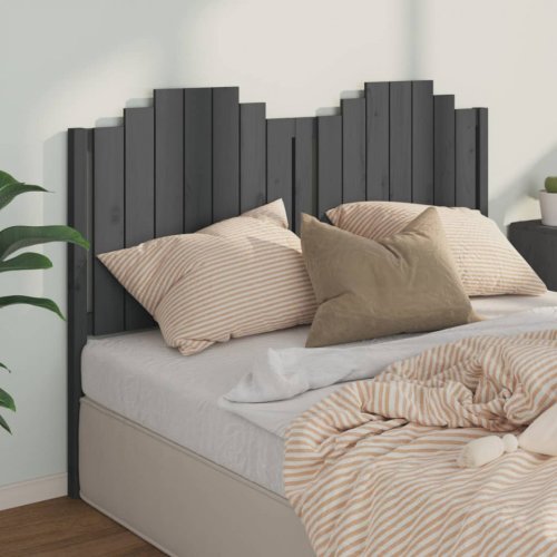 Tăblie de pat, gri, 166x4x110 cm, lemn masiv de pin