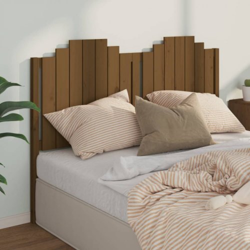 Tăblie de pat, maro miere, 166x4x110 cm, lemn masiv de pin