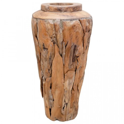 Vază decorativă, 40 x 60 cm, lemn masiv de tec
