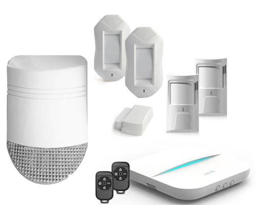 Kit alarma wireless gsm/ip 5 zone cu sirena de exterior