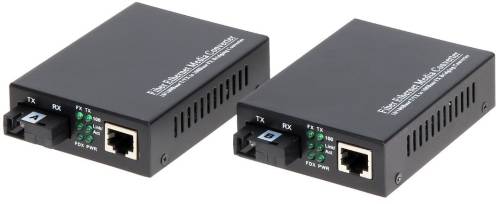 Set mediaconvertor rx+tx single mode 100mb/s 25km