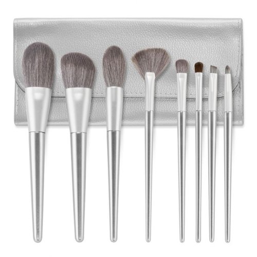 Cupio pensule make-up silver beauty set 8