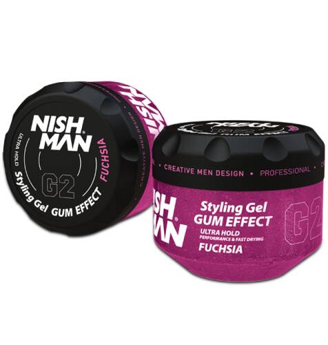 Nish Man Nishman strong hold gel cu fixare puternica fuchsia 300 ml