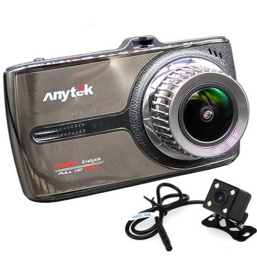  camera auto dvr iuni dash 66g, touchscreen, dual cam, full hd, wdr, 170 grade, by anytek 