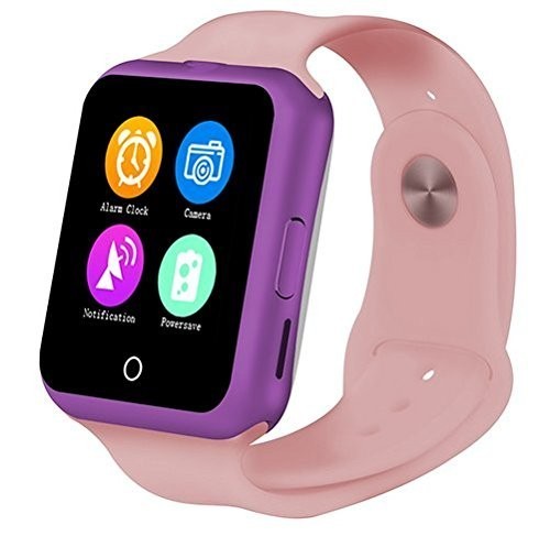 Ceas smartwatch cu telefon iuni v88,1.22 inch, bt, 64mb ram, 128mb rom, roz