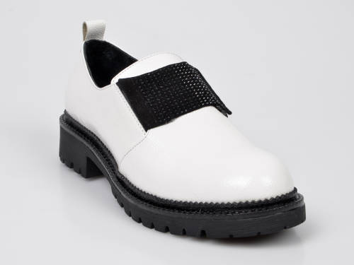 Pantofi flavia passini albi, bh150, din piele naturala 