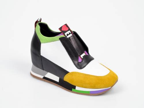 Pantofi sport flavia passini multicolore, dm21010, din piele naturala