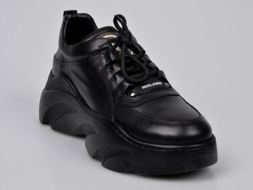 Pantofi sport flavia passini negri, 20517, din piele naturala