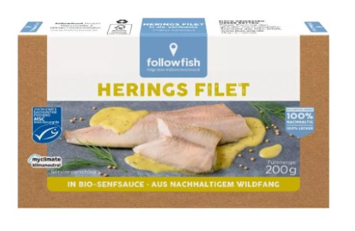 File de hering in sos de mustar, eco- bio, 200g- followfish