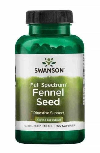 Full spectrum fennel seed (semințe de fenicul) 480mg, 100 cps - swanson
