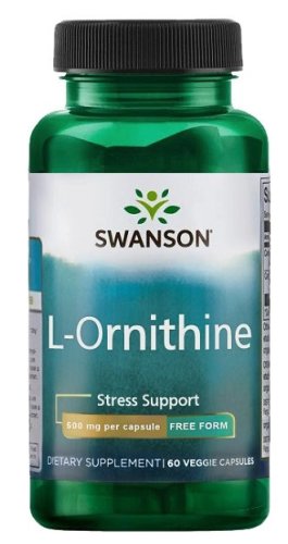 L-ornitina hcl 500 mg, (aminoacid), 60 capsule - swanson