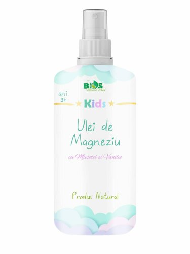Ulei de magneziu pentru copii, cu musetel si vanilie, 100 ml, bios mineral plant