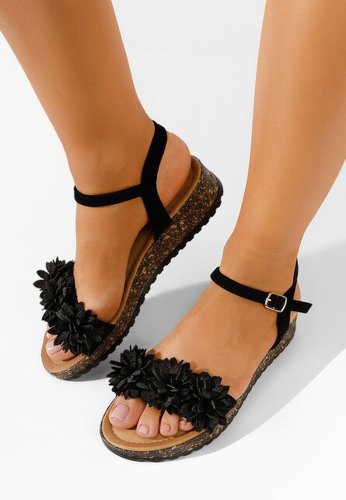 Sandale cu talpa groasa vorsa negre