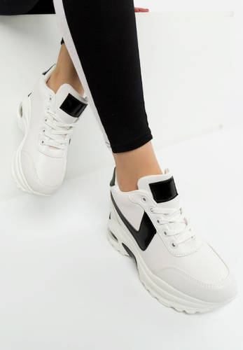 Zappatos Sneakers cu platforma eluno albi