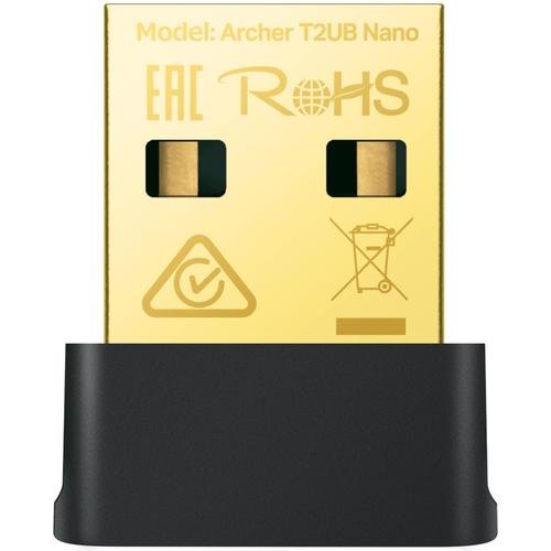 Adaptor wi-fi bluetooth tp-link archer t2ub nano, nano usb, ac600, wi-fi dual-band, bluetooth 4.2