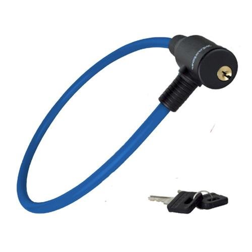 Antifurt master lock cablu cu cheie 650x8mm albastru