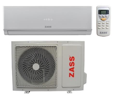 Aparat de aer conditionat zass zac 09/iln inverter, 9000 btu, functie ionizare, auto-curatare (alb)