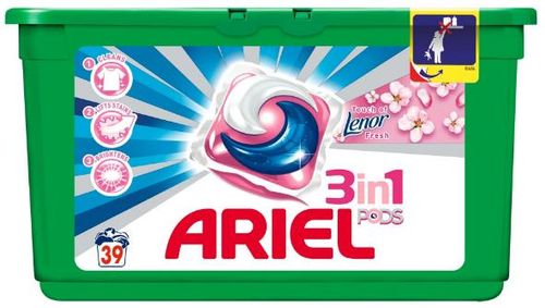 Ariel gel capsule pods touch of lenor 39buc, 29ml