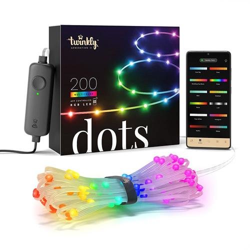 Banda flexibila cu lumini multicolore inteligente, twinkly dots, control smartphone, 200 led, rgb, 10 m