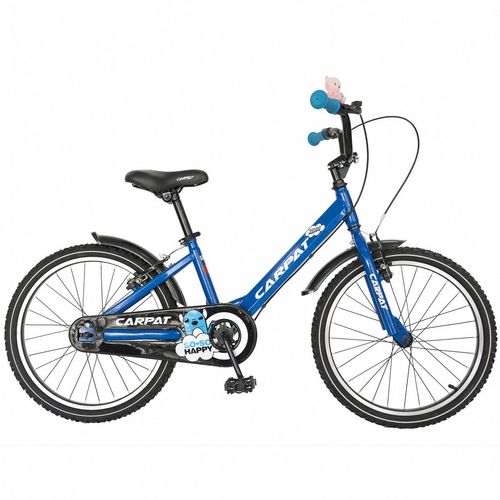 Bicicleta copii carpat c2001c, roti 20inch, cosulet, cadru otel 9inch (albastru) 